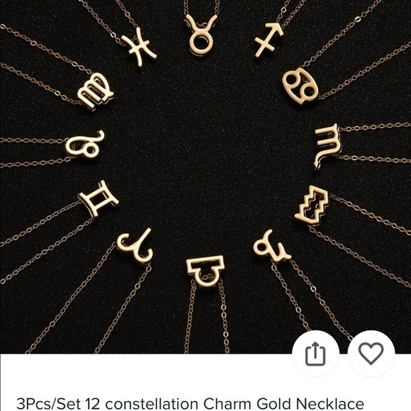 Zodiac Picces 3 Silvertone Necklaces - Picture 9 of 9